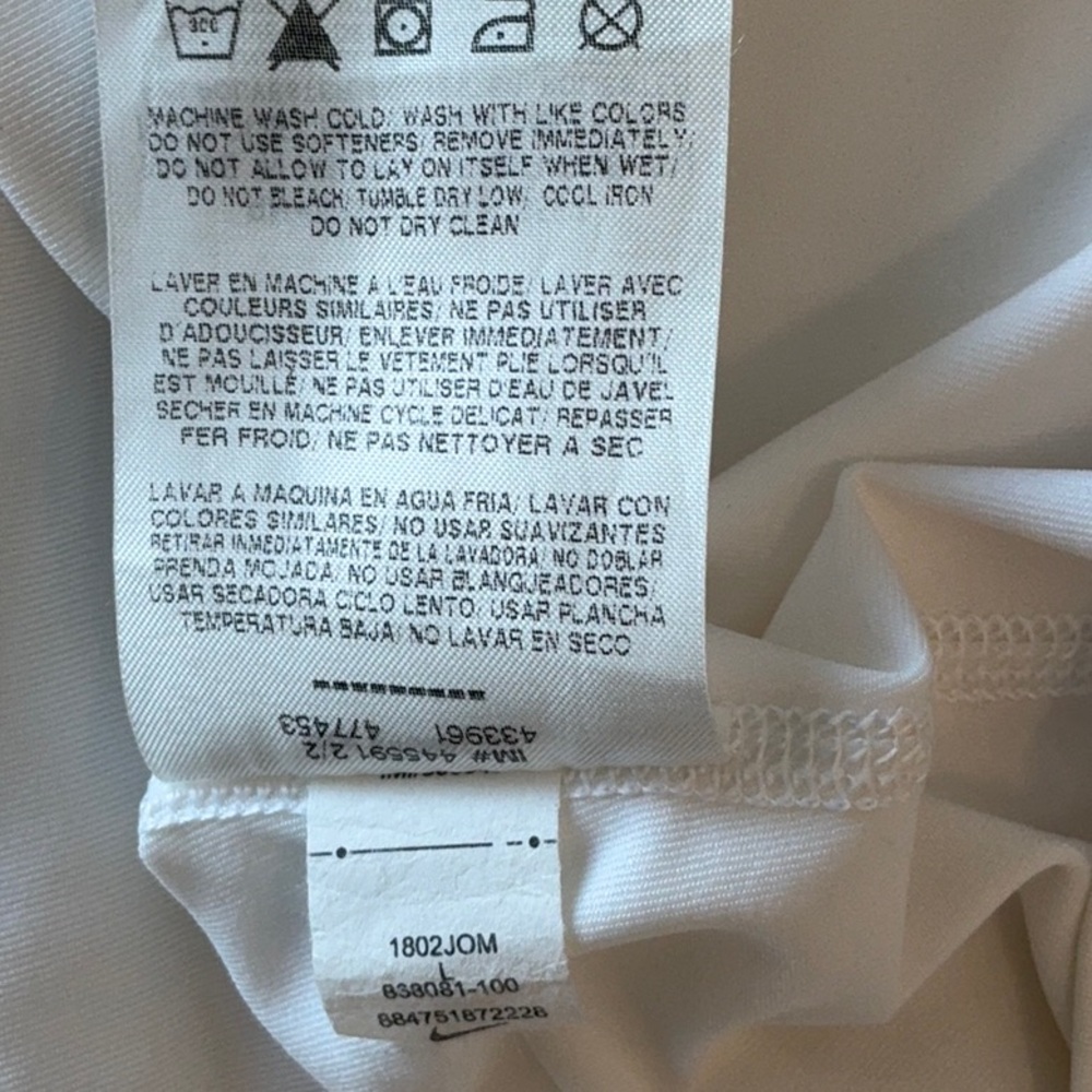 Nike Pro Men's Long Sleeve Shirt - White - Picture 5 of 7